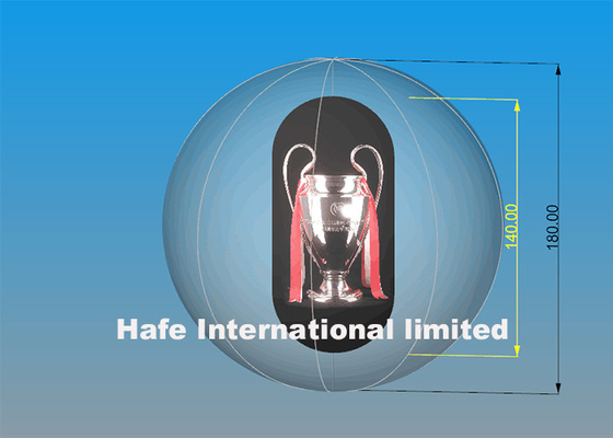 реклама воздушного шара ПВК высокого стандарта 2.5м с трофеем чемпиона внутрь