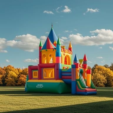 CE Certification 50X60X70 Cm Outdoor Inflatable Castle Slide / Kids Inflatable Bouncy Castle With Water Slide Combo