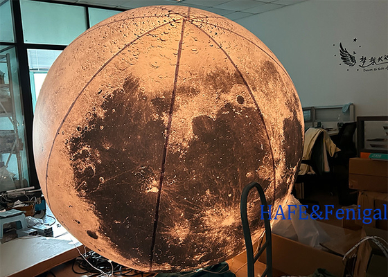 2m Moon Shape PVC Full Printing RGB LED Hanging Balloon Light