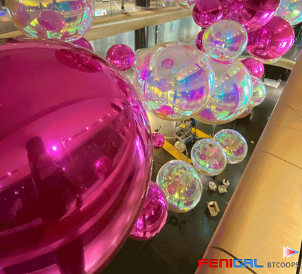 40-80cm Small Inflatable Mirror Balloons In Silver Gold Red Green Blue
