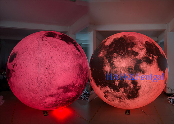 2m Moon Shape PVC Fully Printed RGB LED Adjustable Color Decorative Lighting Atmosphere Lamp