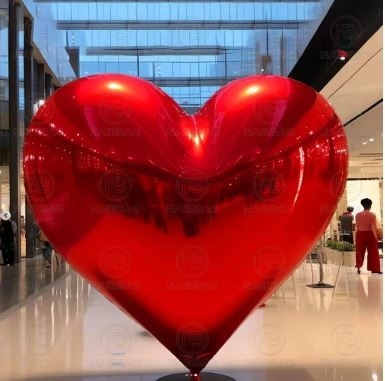 Inflatable Reflective Shiny Loving Heart Shaped Mirror Balloon