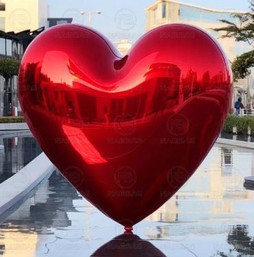 Inflatable Reflective Shiny Loving Heart Shaped Mirror Balloon