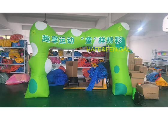 3m Green Inflatable Arch For Kindergarten School Sports Events