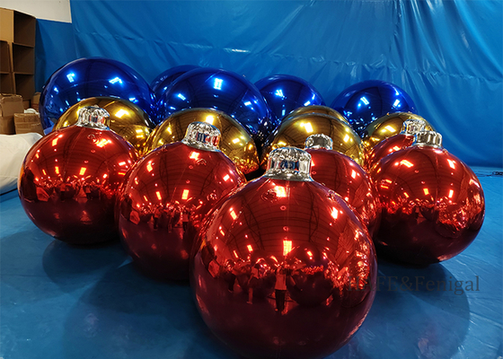 Giant Christmas Festival Atmosphere Decoration Inflatable Mirror Ball Support Customized Size and Color