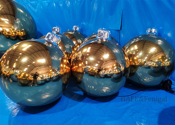 Giant Christmas Festival Atmosphere Decoration Inflatable Mirror Ball Support Customized Size and Color