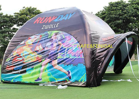 4m Black Inflatable Spider Tent As Temporary Retail Spaces Pop-Up Shops Customizable Branding Options