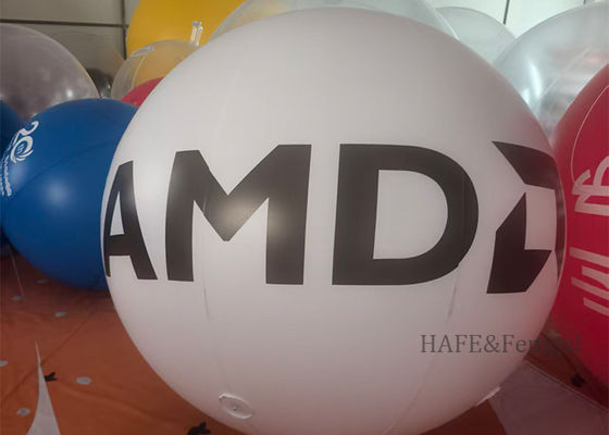 Customized White PVC Advertising Balloons Printed With Brand Logos For Marketing Purposes