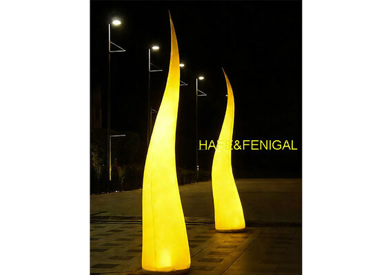 Internal RGB LED Inflatable Flame-Shaped Balloon Light For Festivals & Outdoor Events