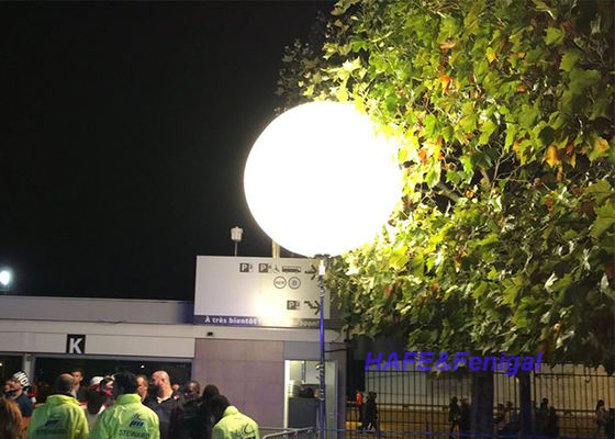 400W Inflatable LED White Sphere Event Lighting Balloon Customized For Sale