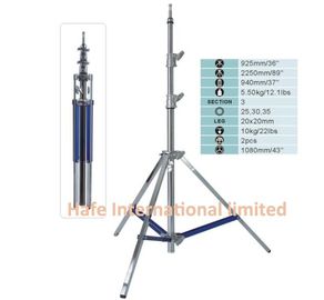 Adjustable Tripod Light Stand with Wide Base and Anti Slip Rubber Feet Providing Maximum Stability on Various Surfaces