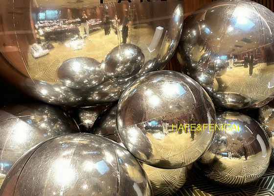 Silver PVC Inflatable Mirrored Balloons For Event Planners And Designers
