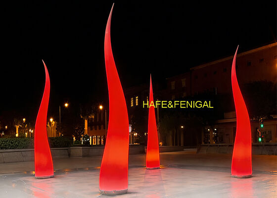 Flame-Shaped Inflatable LED Balloon Light For Stage Performance Or Night Events