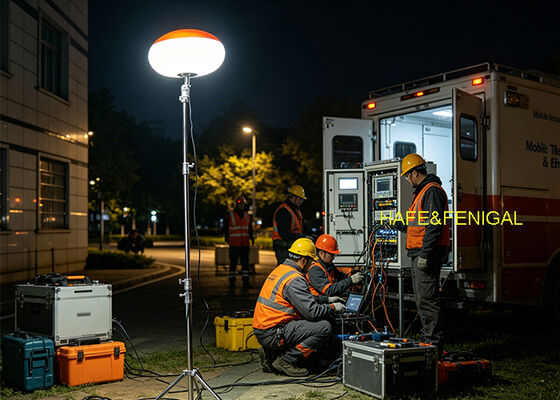 200W Светодиодный фонарь-шар с классом водонепроницаемости IP65 и двойным питанием AC/DC для профессионального использования на объекте